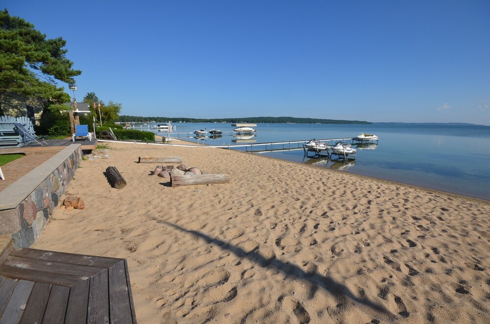 East Bay Traverse City Sugar Sand Beach Dock Slps 13 Air Sunrise In Featured Image