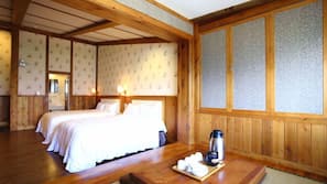 Premium bedding, down comforters, individually decorated
