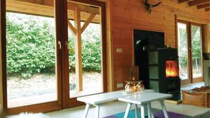 Fernseher, Kamin, DVD-Player