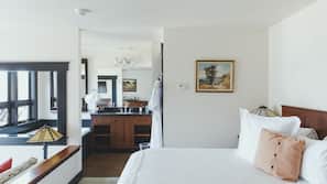 Premium bedding, pillowtop beds, in-room safe, individually decorated