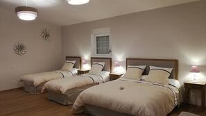 Premium bedding, memory foam beds, individually decorated