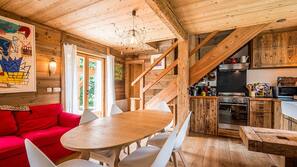 TV, fireplace, DVD player, books