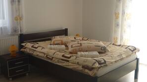 Premium bedding, down comforters, individually decorated