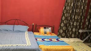 3 bedrooms, desk, iron/ironing board, linens