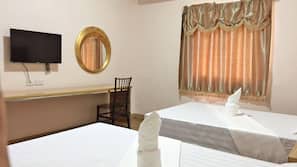 Desk, free WiFi, linens