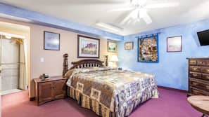Premium bedding, desk, WiFi, linens