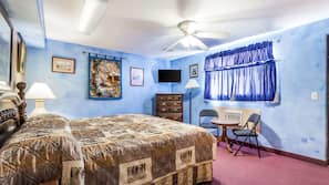 Premium bedding, desk, WiFi, linens