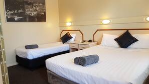 Desk, iron/ironing board, free WiFi, linens