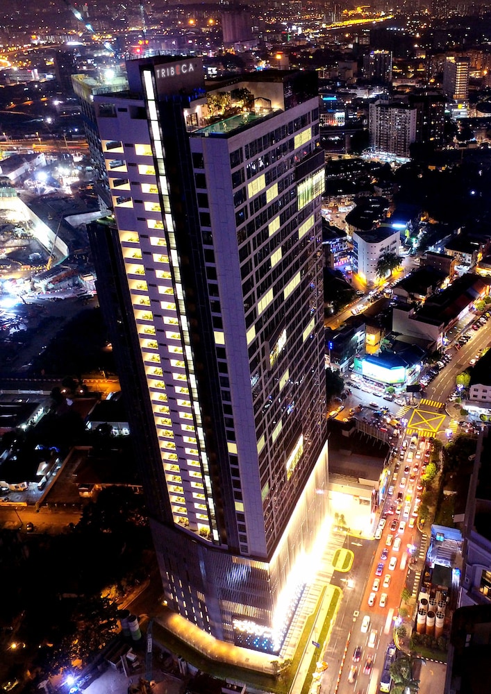 Tribeca Hotel And Serviced Suites Bukit Bintang 2019 Room Prices Hotel Front Evening Night Featured Image