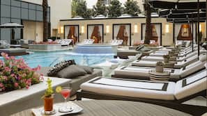 Outdoor pool, cabanas (surcharge), pool umbrellas
