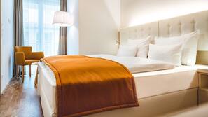 Premium bedding, minibar, desk, iron/ironing board