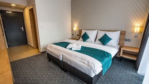 In-room safe, blackout curtains, free cots/infant beds, free WiFi