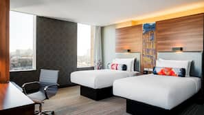 Hypo-allergenic bedding, in-room safe, individually decorated