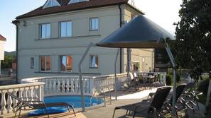 Seasonal outdoor pool, a rooftop pool