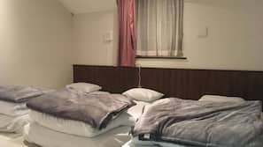Desk, laptop workspace, blackout drapes, free WiFi