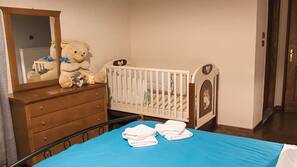 Iron/ironing board, free cribs/infant beds, free WiFi