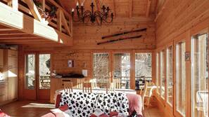 Fireplace, DVD player