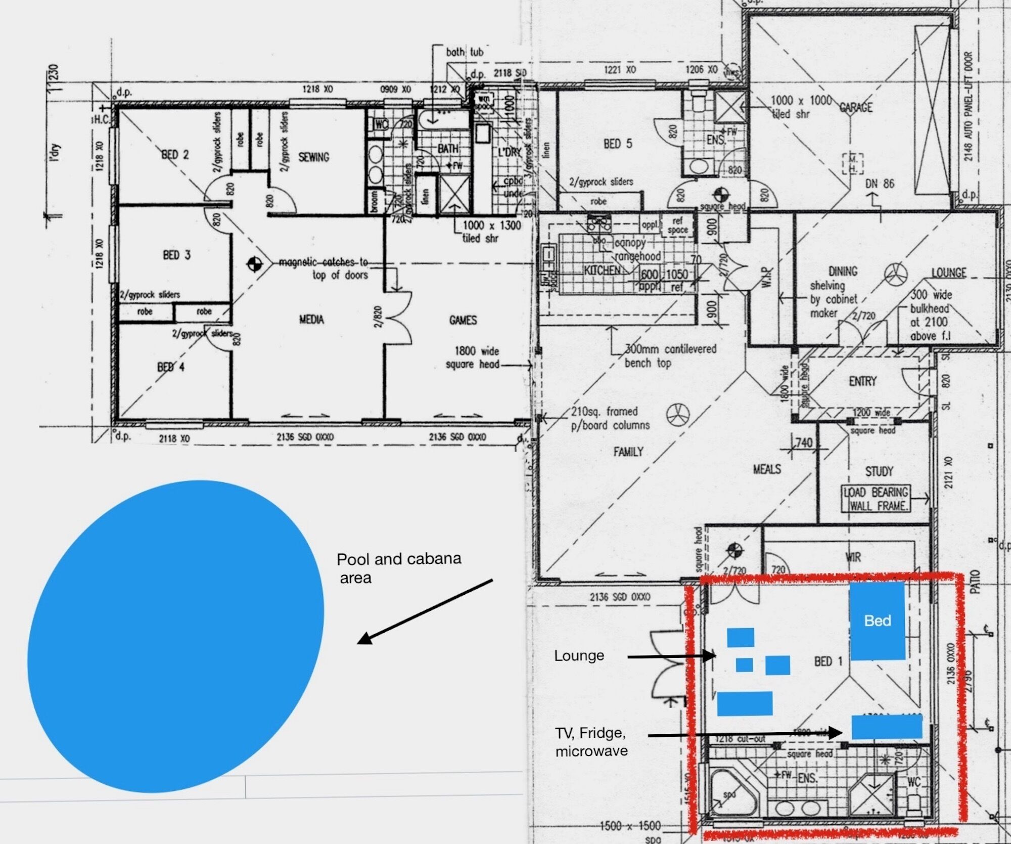 Forest Setting, Pool, Cabana, Large Bath, Netflix/foxtel/wifi, King Size Bed
