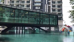 Indoor pool, outdoor pool