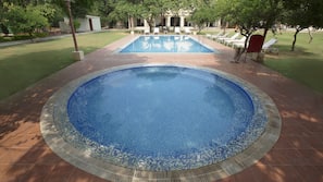 Indoor pool, outdoor pool