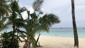 On the beach, beach towels