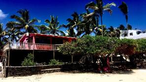 On the beach, beach bar