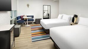 Premium bedding, pillow top beds, in-room safe, blackout curtains