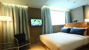 In-room safe, desk, blackout curtains, soundproofing