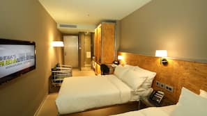 In-room safe, desk, blackout curtains, soundproofing