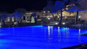 Indoor pool, seasonal outdoor pool, open 6 AM to 9:00 PM, pool umbrellas