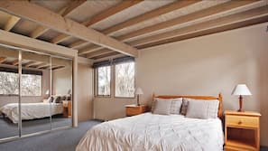 4 bedrooms, iron/ironing board, linens