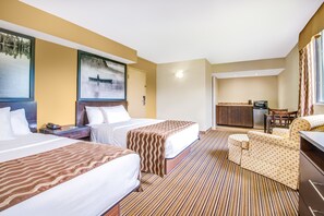 1 bedroom, premium bedding, down comforters, memory foam beds