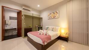 5 ห้องนอน, ผ้าปูที่นอน Frette จากอิตาลี, เครื่องนอนระดับพรีเมียม