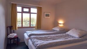 Blackout drapes, iron/ironing board, free WiFi, linens