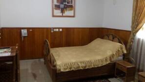 Desk, blackout curtains, iron/ironing board, free WiFi