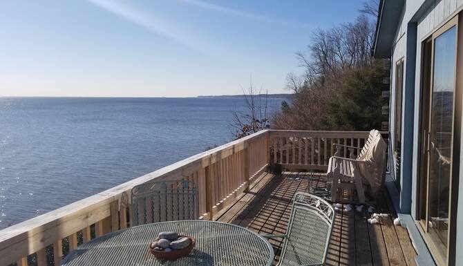 Stunning Views From Waterfront Log Cabin With Fireplace On The Chesapeake Bay In Port Republic Md Expedia