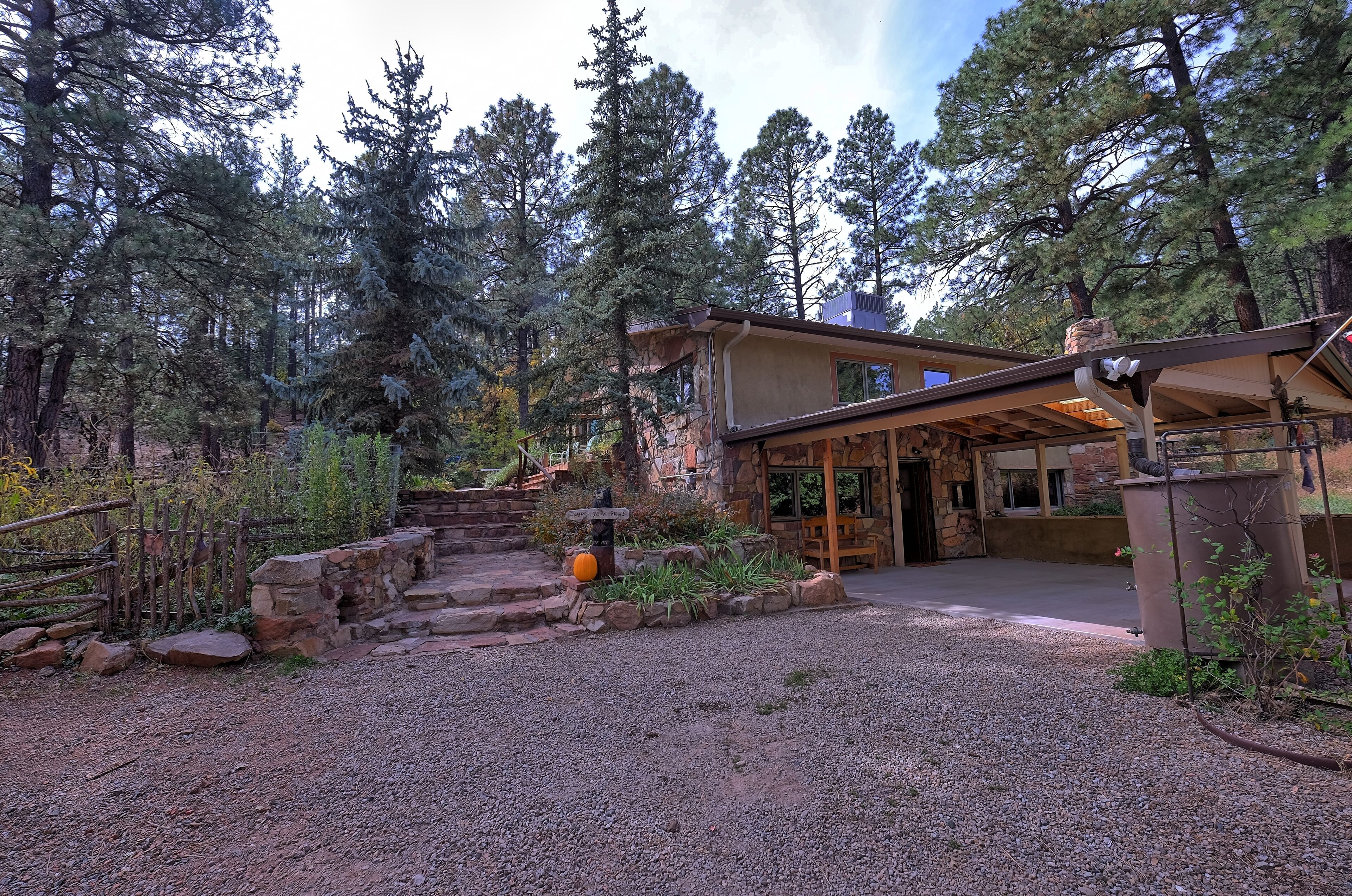 Tiki Beach Birdhouse Crafted With Pinecone Roofing And Stone Walls Complete With Palm Tree Made In The Upper Peninsul Birdhouse Craft Bird Houses Pine Cones