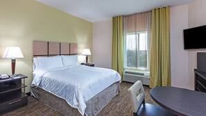 Desk, blackout drapes, iron/ironing board, free WiFi