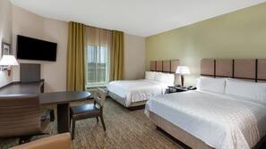 Desk, blackout drapes, iron/ironing board, free WiFi