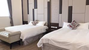 Premium bedding, desk, blackout drapes, iron/ironing board