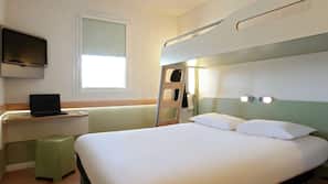 Desk, blackout drapes, free WiFi, linens