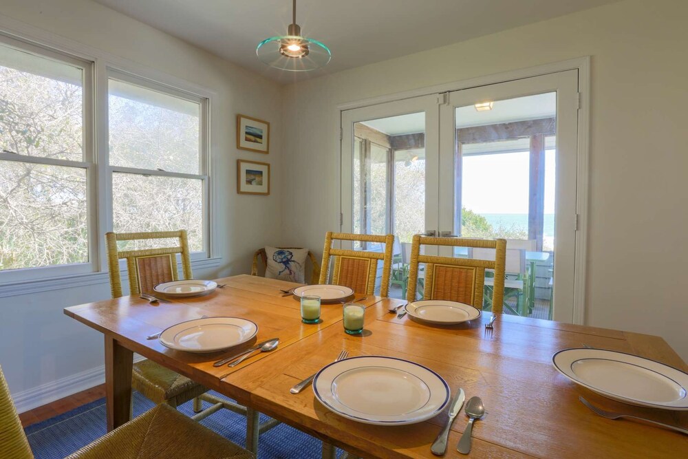 Oceanfront Beach House with Amazing Views, Private Beach Access, Sundeck, Yard & Screened Porches.