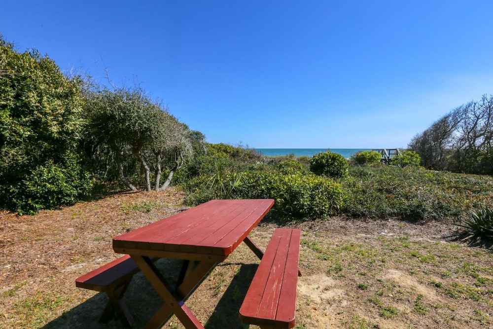 Oceanfront Beach House with Amazing Views, Private Beach Access, Sundeck, Yard & Screened Porches.