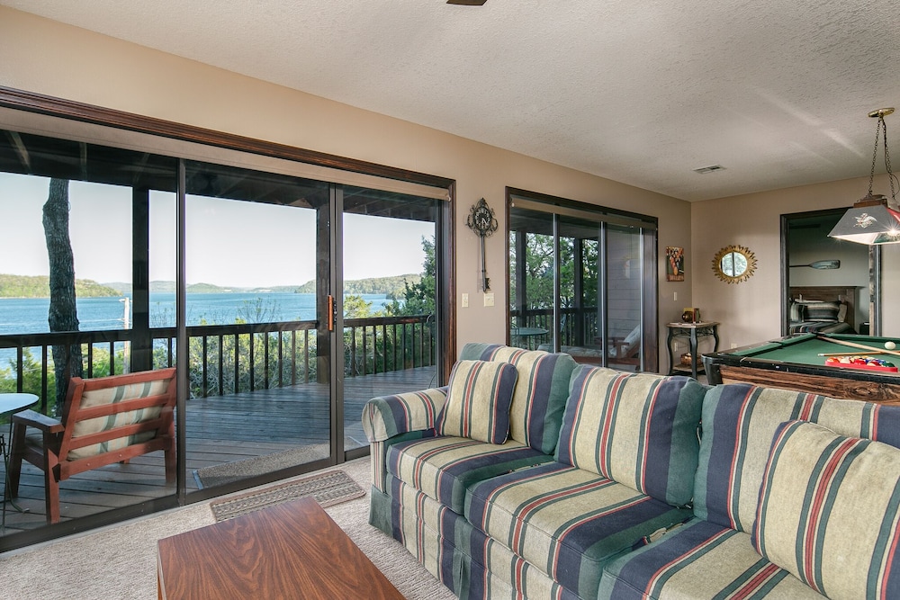 Pool, Spectacular 180° Views from Lakefront Beaver Point Lodge on Stunning Beaver Lake