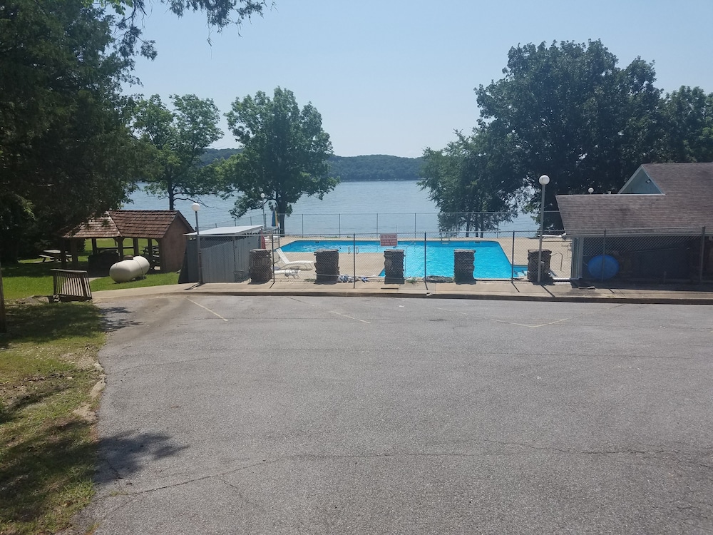 Pool, Spectacular 180° Views from Lakefront Beaver Point Lodge on Stunning Beaver Lake