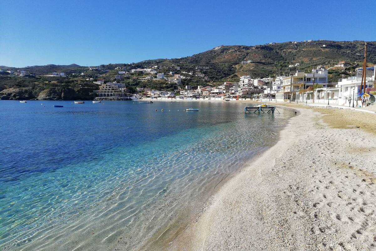Beautiful House With Sea View 2 Steps From The Sandy Beach Of Agia Pelagia Malevizi Hotelbewertungen Expedia De