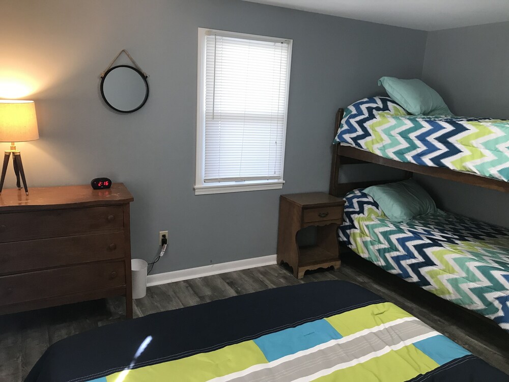 Updated Cottage with Large Deck & Private Lakefront on Caseville's Sand