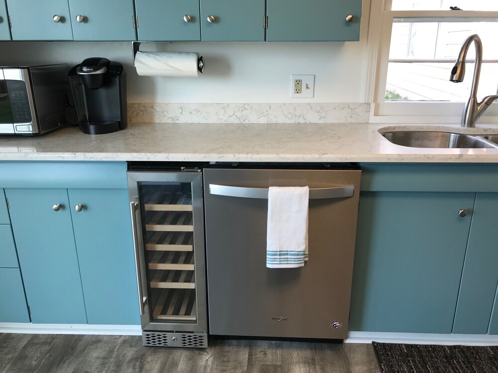 Updated Cottage with Large Deck & Private Lakefront on Caseville's Sand