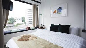 Minibar, desk, blackout curtains, free WiFi