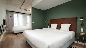 In-room safe, desk, laptop workspace, soundproofing